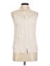 Myrtlewood Ivory Sleeveless Button-Down Shirt Size M - photo 1