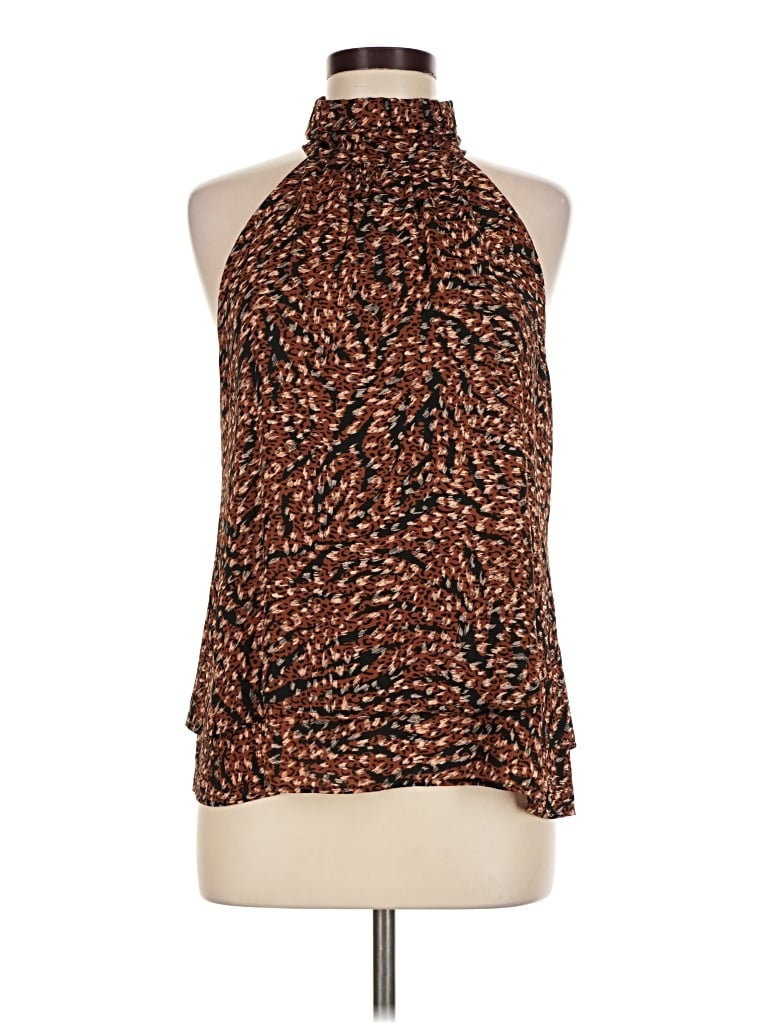 Pre-owned Veronica M Sleeveless Blouse In Brown