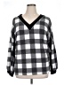 Haptics Checkered-gingham Gray Pullover Sweater Size 1X - photo 1