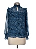 Mi ami 100% Polyester Blue Long Sleeve Blouse Size M - photo 1
