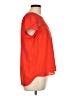 Meraki 100% Polyester Orange Short Sleeve Blouse Size L - photo 4