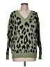 Shein 100% Acrylic Animal Print Green Pullover Sweater Size M - photo 1