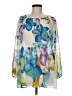Suzanne Betro Blue 3/4 Sleeve Blouse Size M - photo 1