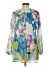 Suzanne Betro Blue 3/4 Sleeve Blouse Size M - photo 2
