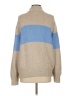 Aerie Color Block Tan Pullover Sweater Size S - photo 2