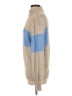Aerie Color Block Tan Pullover Sweater Size S - photo 5
