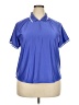 Mondetta Blue Short Sleeve Blouse Size XXL - photo 1