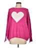 CeCe Hearts Pink Pullover Sweater Size L - photo 1