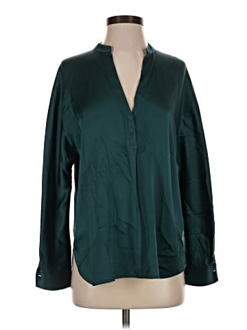 Vince. Long Sleeve Silk Top (view 1)