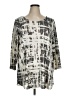 Rose + Olive Silver 3/4 Sleeve Blouse Size 1X - photo 1
