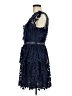 Self-Portrait 100% Polyester Blue Cocktail Dress Size 8 - photo 5