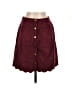 Sugar Lips 100% Polyester Solid Burgundy Casual Skirt Size XS - photo 1