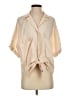 Umgee Tan Short Sleeve Blouse Size S - photo 1