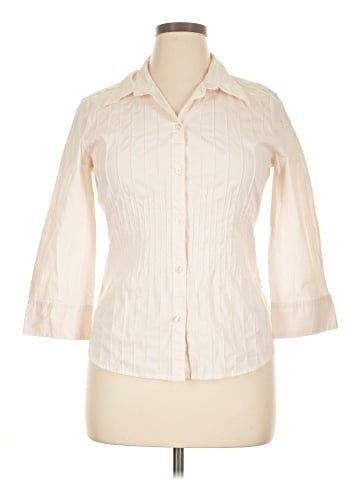 Alfani 3/4 Sleeve Button-Down Shirt (view 1)