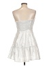 TCEC 100% Polyester Metallic Silver Cocktail Dress Size L - photo 2