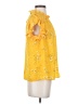 CeCe 100% Polyester Yellow Short Sleeve Blouse Size S - photo 4