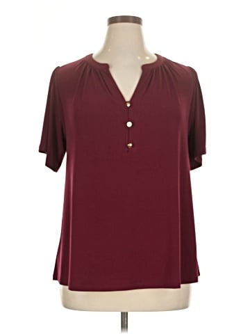 MICHAEL Michael Kors Short Sleeve Blouse (view 1)