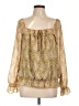 DR2 100% Polyester Gold Long Sleeve Blouse Size L - photo 1