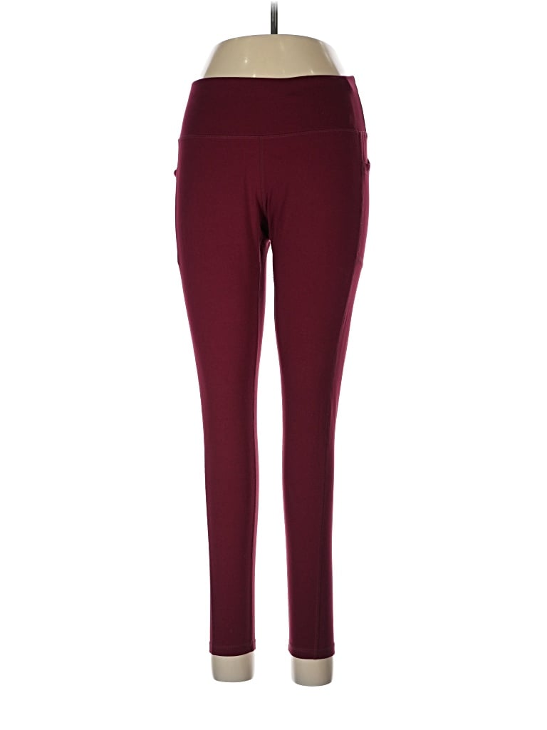Pre-owned Unbranded Active Pants In Burgundy