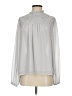 Ann Taylor 100% Polyester Silver Long Sleeve Blouse Size S - photo 1