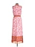 Maison Tara 100% Polyester Paisley Pink Casual Dress Size 12 - photo 2