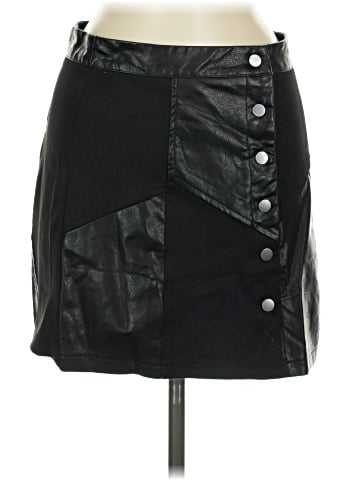 She + Sky Faux Leather Skirt (view 1)