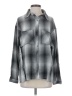 Pol 100% Cotton Plaid Gray Long Sleeve Button-Down Shirt Size S - photo 1