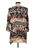 Dana Buchman Animal Print Brown 3/4 Sleeve Blouse Size L (petite) - photo 2