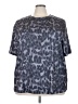 Shein Curve Animal Print Gray Short Sleeve Top Size 20 Plus (4) - photo 1