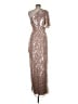 Mac Duggal 100% Polyester Pink Silver Cocktail Dress Size 6 - photo 2