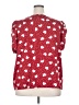 Emery Rose Hearts Red Short Sleeve Blouse Size XXXXXL - photo 2