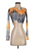 Blue Blush Orange Long Sleeve Top Size S - photo 1
