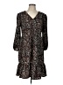 Sandra Darren Animal Print Brown Casual Dress Size L - photo 1
