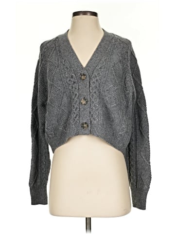 Madewell Shimmer Cable-Knit Crop Cardigan (view 1)
