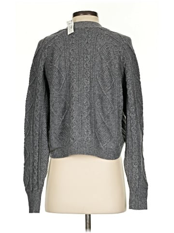 Madewell Shimmer Cable-Knit Crop Cardigan (view 2)