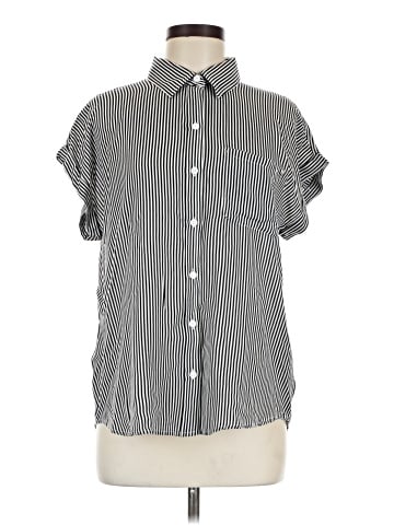 Cosmic Blue Love Short Sleeve Button-Down Shirt (view 1)