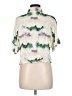 Zara Tie-dye Ivory Short Sleeve Blouse Size M - photo 2