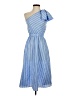 Stelen 100% Polyester Stripes Blue Casual Dress Size S - photo 1