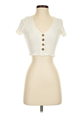 Charlotte Russe Short Sleeve Henley (view 1)