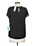 CeCe 100% Polyester Polka Dots Black Short Sleeve Top Size S - photo 2