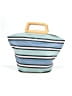 DKNY Stripes Multi Color Blue Satchel One size - photo 1