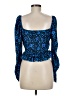Zara Blue Long Sleeve Blouse Size M - photo 2