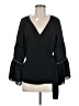 Neiman Marcus 100% Polyester Black Long Sleeve Blouse Size S - photo 1