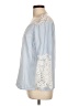 Neiman Marcus 100% Cotton Blue 3/4 Sleeve Blouse Size L - photo 5