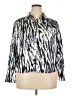 DG^2 by Diane Gilman 100% Polyester Animal Print Silver 3/4 Sleeve Blouse Size 3X (estimated) - photo 1
