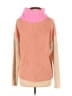 Unbranded 100% Acrylic Color Block Pink Turtleneck Sweater Size S - photo 2