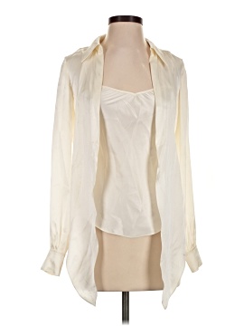 Cinq à Sept Long Sleeve Silk Top