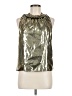 Dolan Metallic Silver Sleeveless Silk Top Size M - photo 1