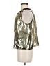 Dolan Metallic Silver Sleeveless Silk Top Size M - photo 5