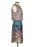 CAbi 100% Polyester Paisley Blue Teal Cocktail Dress Size S - photo 4